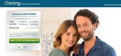 Interface du site eDarling - rencontres par affinités en France