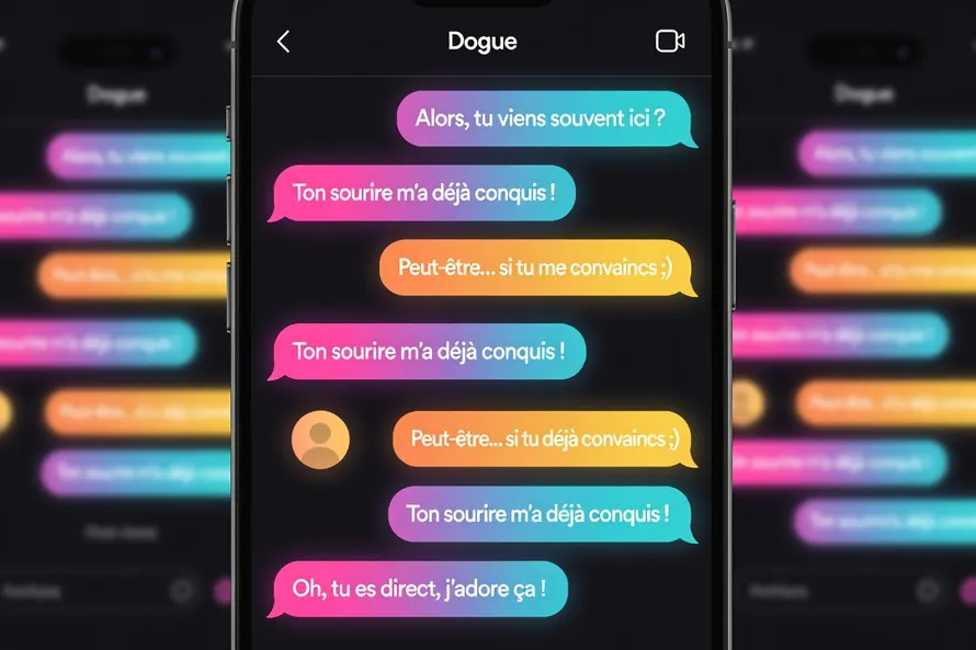 Personne qui utilise une application de rencontre pour flirter en ligne