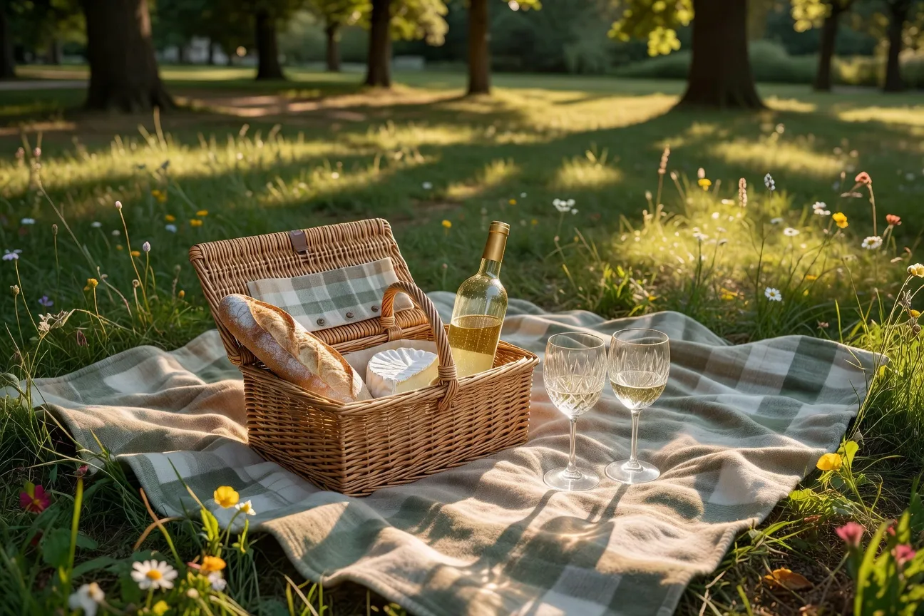 Pique-nique romantique pas cher - rendez-vous au parc
